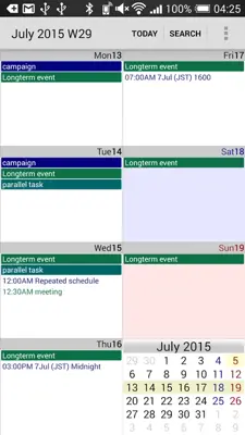 Calendar Pad android App screenshot 2