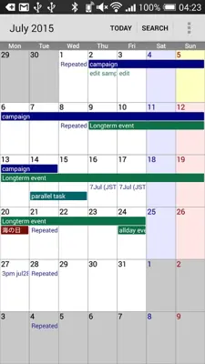 Calendar Pad android App screenshot 3